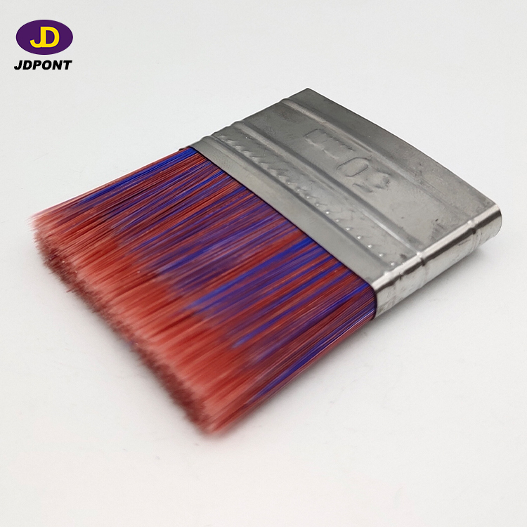 Red mixture Blue hollow tapered synthetic brush fibers for paint brush