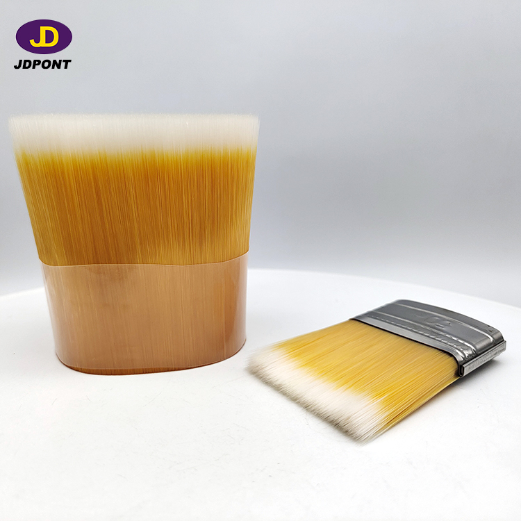 Nylon yelllow color physical tapered brush fialment for paint brush